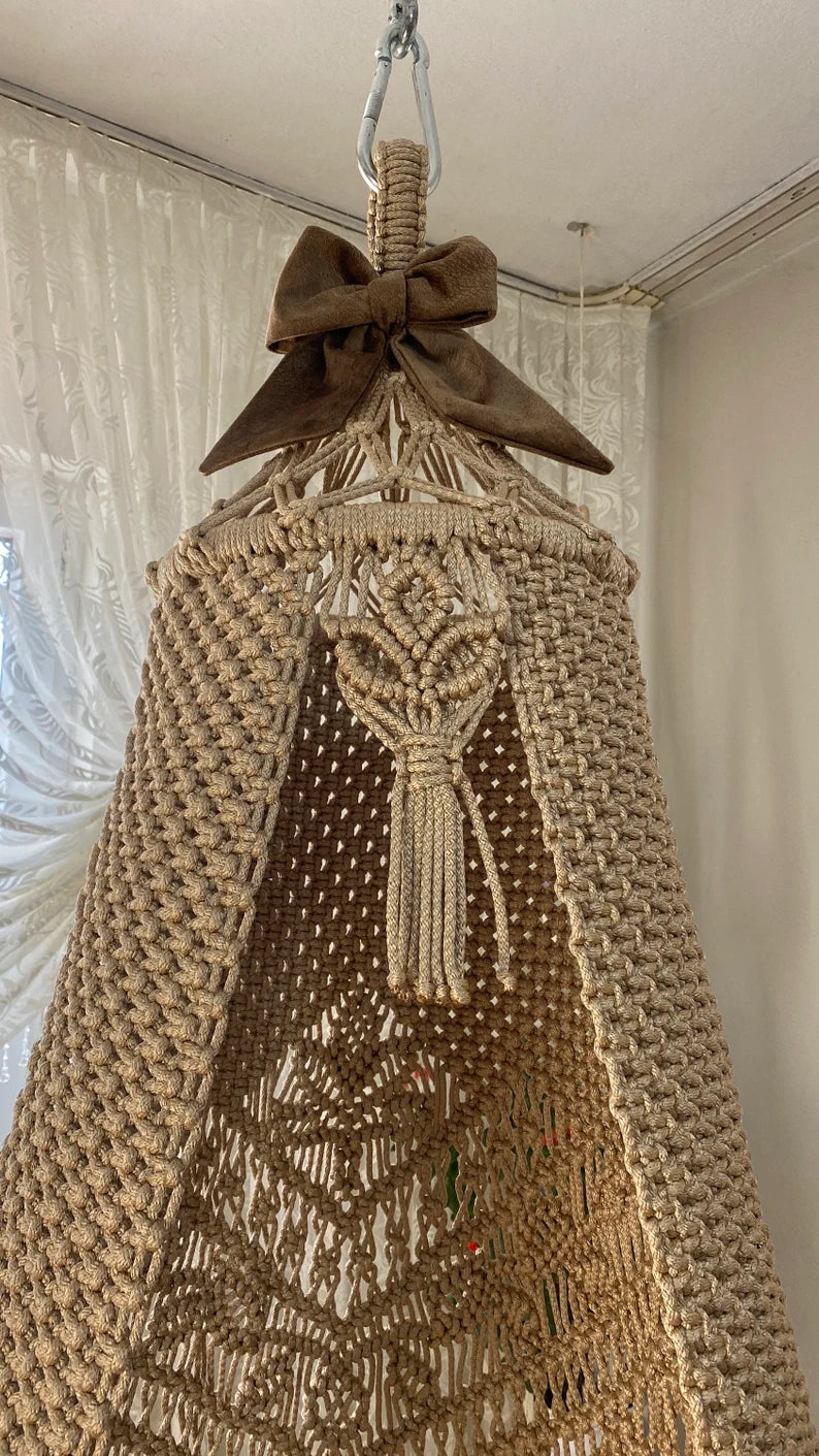 Brown Macrame Swing For Adults in 35 inches - Leechoo